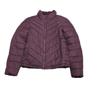 Gap Jacket Womens XS Purple Quilted Puffer Full Zip Stand Collar Short